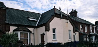 Photograph of front elevation of Haverhill Drill Hall